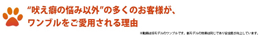 なぜ、吠え癖の悩み以外の多くのお客様にも、ワンブルはご愛用されるのか?